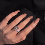 Zirconia Crystal Water Drop Zircon Geometry Rings – Gifts for Her — 7