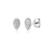 Sterling Silver Delicate Pear-shaped Pave Stone – Jewelry Gift Ideas — 7