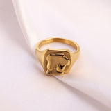 Hot Human Chest 18K Gold Plated Stainless Steel Ring – Birthday Gifts — 11