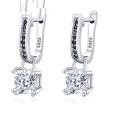 Inlaid Copper-plated Square Zircon Earrings – Practical Gifts — 2