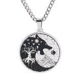 Mens Vintage Wolf Head Tree Of Life Pendant – Jewelry Gift Ideas — 4