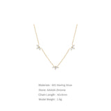 Sterling Silver Triangle Zircon Necklace – Jewelry Gift Ideas — 5