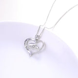 Fashion Mama Bear Crystal Heart Pendant Necklace – Jewelry Gift Ideas — 4