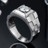 Fashion Moissanite Diamond Ring Simple Men – Stylish Gifts — 1