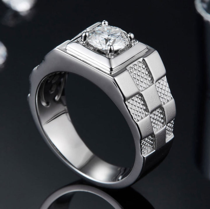 Fashion Moissanite Diamond Ring Simple Men – Stylish Gifts — 1