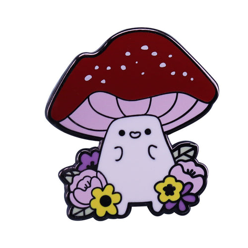 Cute Red Mushroom Brooch Woodland Flower Plant – Jewelry Gift Ideas — 2