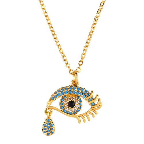 Creative Big Eyes Tear Zircon Necklace Ladies – Jewelry Gift Ideas — 2