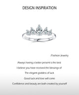Women's S925 Sterling Silver Drop-shaped Ring – Gifts for Her — 6