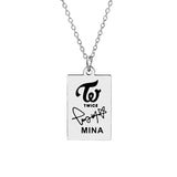 KPOP TWICE Member Signature Stainless Steel – Jewelry Gift Ideas — 4