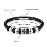 Antique Zircon Bracelet In Woven Leather – Jewelry Gift Ideas — 4
