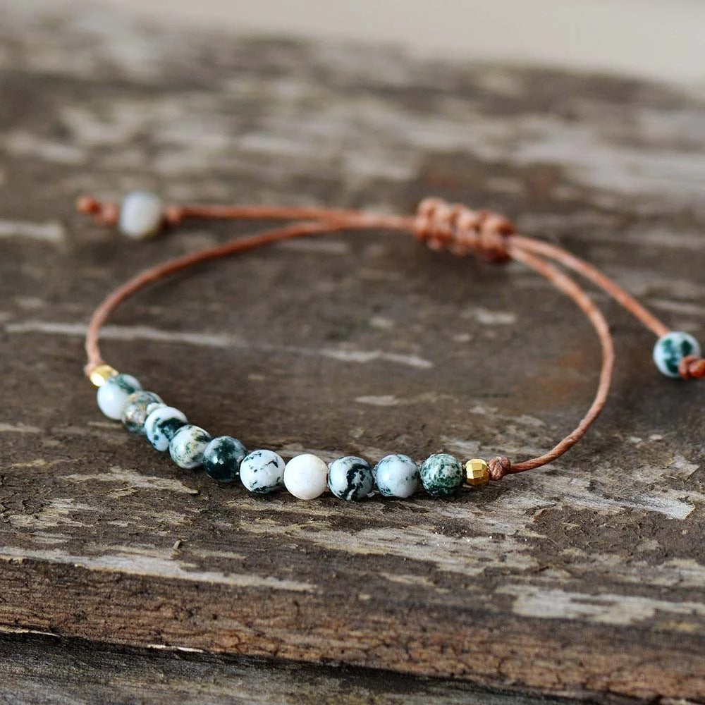 Aquatic Onyx Bracelet Ethnic Wind Braided – Jewelry Gift Ideas — 1