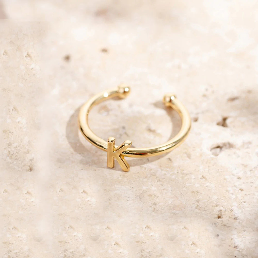 Fashion Style Cutout Letter Ring – Stylish Gifts — 1