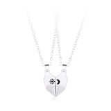 Wishing Stone Couple Necklace Sun Moon Love Simple – Gifts for Couples — 4