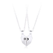 Wishing Stone Couple Necklace Sun Moon Love Simple – Gifts for Couples — 4