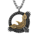 Nordic Viking Odin Crow Titanium Steel Pendant – Jewelry Gift Ideas — 7