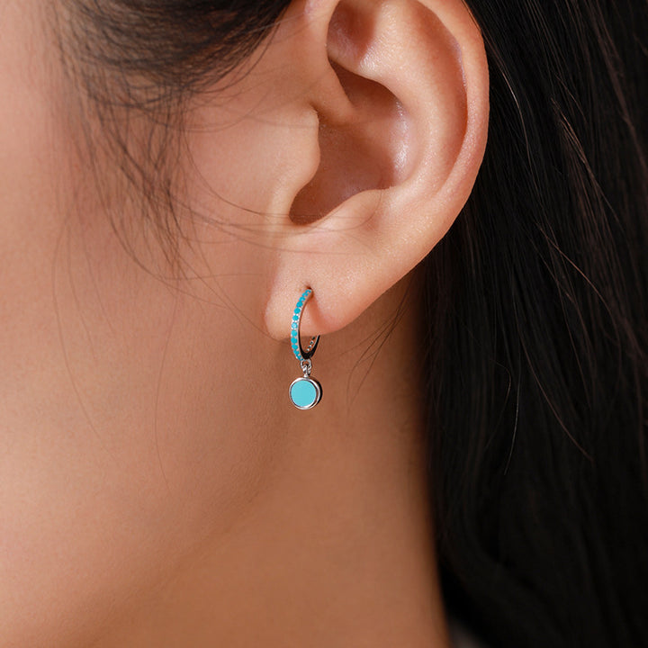 Sterling Silver Retro Enamel Earrings For Women – Gifts for Her — 1