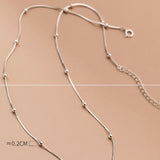 Sterling Silver Simple Light Luxury Necklace – Jewelry Gift Ideas — 3