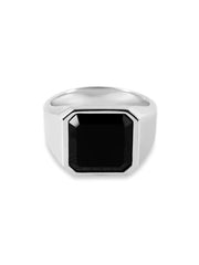 Glossy Black Gem Ring Simple Style – Stylish Gifts — 7