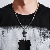Mens Fashion Cross Pendant Necklace With Diamonds – Jewelry Gift Ideas — 3