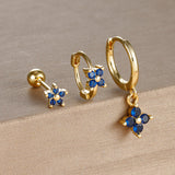 Light Luxury Minority Design Blue Zircon Four-leaf – Meaningful Gifts — 2