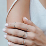 Sterling Silver Creative Simple X Cross Ring – Birthday Gifts — 4