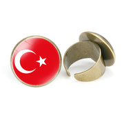 Asian National Flags Vintage Open Ring – Unique Gift Ideas — 17