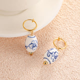 Vintage Hand Painted Blue And White Ceramic Beaded – Stylish Gifts — 19