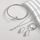 Four-piece Drop-shaped Necklace Earring Ring – Jewelry Gift Ideas — 2