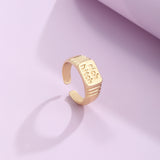 Shaped Rings Vintage Alloy Letter Cutout Heart Rings – Useful Gifts — 5