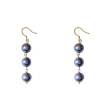 925 Silver Needle Purple Bead Long Tassel Earrings – Gifts for Her — 3