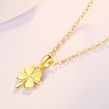 Fashion Clover Pendant Gold Clavicle Chain – Jewelry Gift Ideas — 4