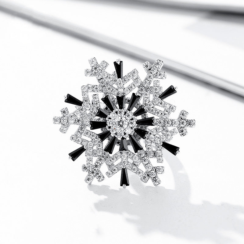 Rotating Double Layer Snowflake Ring Full Diamond Ring – Gifts for Her — 1