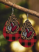 Leather Earrings Set Valentine's Day Heart Pu – Gifts for Couples — 2