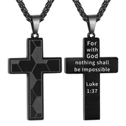 Men's Stainless Steel Lettering Cross Necklace – Jewelry Gift Ideas — 6