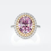 Women's High Carbon Diamond Oval Dove Egg Ring – Gifts for Her — 5