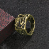 Ancient Brass Panlong Ring Men's Retro Antique Bronze – Gifts for Him — 4