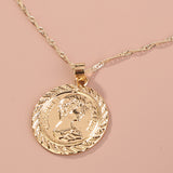 Round Coin Pendant Necklace Portrait Pendant – Jewelry Gift Ideas — 3