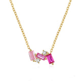 Square Colored Diamond Necklace – Jewelry Gift Ideas — 2