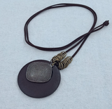 Female Diamond Thread Wood Chip Pendant Long – Jewelry Gift Ideas — 5