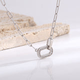 Diamond Pendant Double Ring Necklace Female – Jewelry Gift Ideas — 1