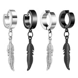 Leaf Pendant Earrings Non-piercing Ear Clip – Jewelry Gift Ideas — 5