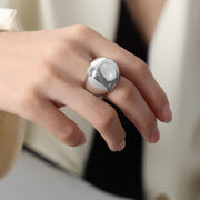 Women's Retro Titanium Steel Ring – Gifts for Her — 7