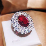 High-end Group Inlaid Zircon Simulation Red – Special Occasion Gifts — 2