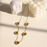 Brass 18K Multiple Heart-shaped Necklace – Jewelry Gift Ideas — 5