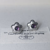 Fashion Craft Purple Flower Earrings – Stylish Gifts — 1