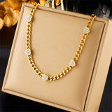 Cold Wind Diamond Heart Thick Chain Simple – Jewelry Gift Ideas — 6