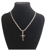Simple Cross Figaro Necklace Easter Jesus Pendant – Jewelry Gift Ideas — 5