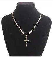 Simple Cross Figaro Necklace Easter Jesus Pendant – Jewelry Gift Ideas — 5