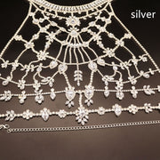 Fashion Luxury Rhinestone Flower Chest Chain – Stylish Gifts — 3