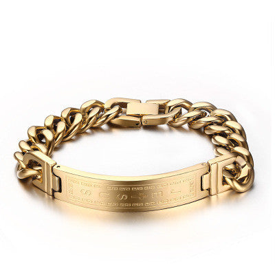 Cross Curved Brand Titanium Steel Bracelet – Jewelry Gift Ideas — 1